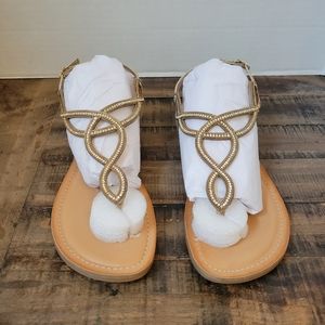 Fergalicious by Fergie Skylar gold women's sandals